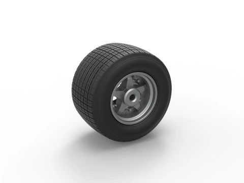 Wheel of Super Dirt Late model Version 2 Scale 1 to 25 3D Print Model