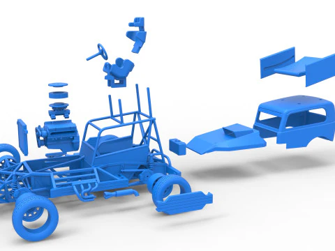 New Zealand Superstock car Scale 1 to 25 3D Print Model