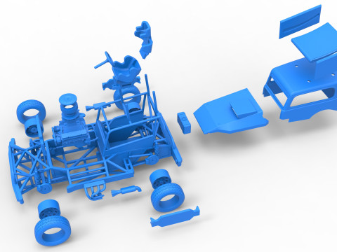 New Zealand Superstock car Scale 1 to 25 Modelo de impresión 3D