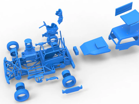 New Zealand Superstock car Scale 1 to 25 3D Print Model