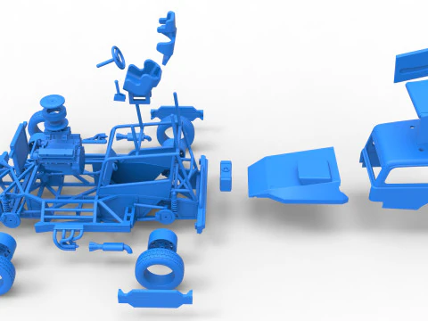 New Zealand Superstock car Scale 1 to 25 3D Print Model