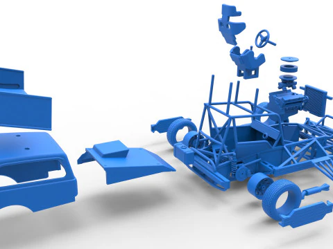 New Zealand Superstock car Scale 1 to 25 3D Print Model