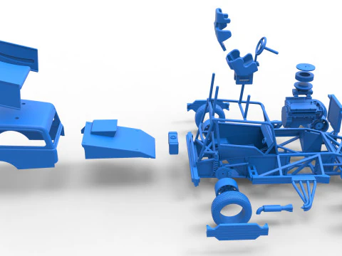 New Zealand Superstock car Scale 1 to 25 3D Print Model