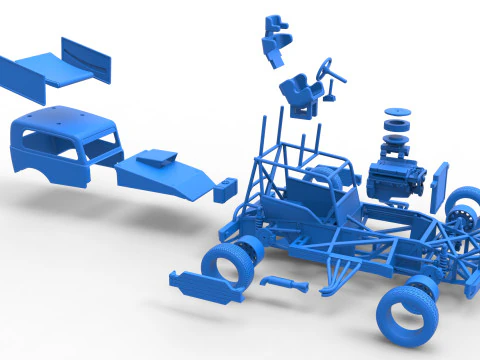 New Zealand Superstock car Scale 1 to 25 3D Print Model