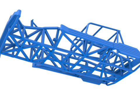 Frame of New Zealand Superstock car Scale 1 to 25 3D Print Model