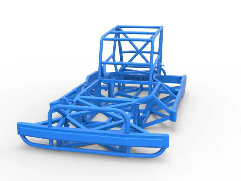 Frame of New Zealand Superstock car Scale 1 to 25 3D Print Model