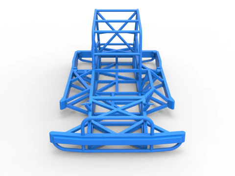 Frame of New Zealand Superstock car Scale 1 to 25 3D Print Model