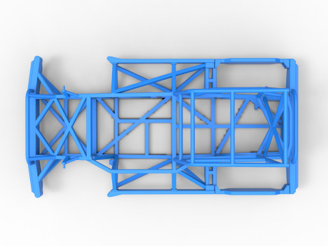Frame of New Zealand Superstock car Scale 1 to 25 Model Cetak 3D