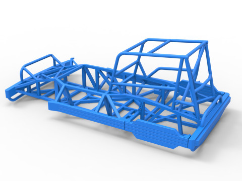 Frame of New Zealand Superstock car Scale 1 to 25 Model Cetak 3D