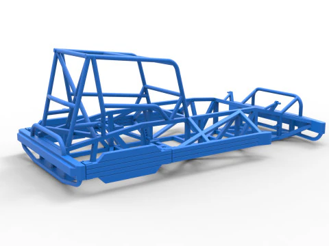Frame of New Zealand Superstock car Scale 1 to 25 3D Print Model