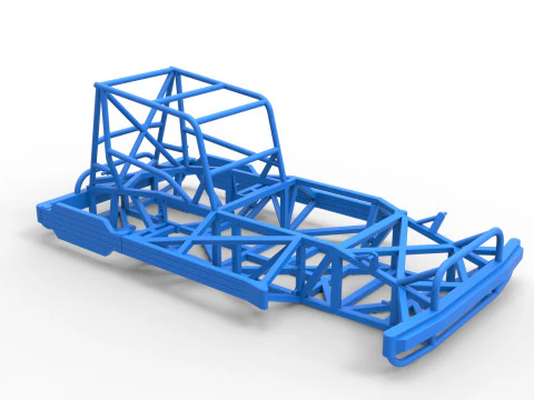 Frame of New Zealand Superstock car Scale 1 to 25 3D Print Model