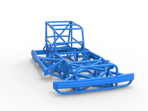Frame of New Zealand Superstock car Scale 1 to 25 3D Print Model