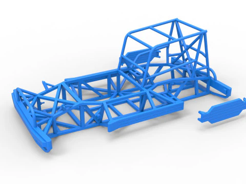 Frame of New Zealand Superstock car Scale 1 to 25 3D Print Model