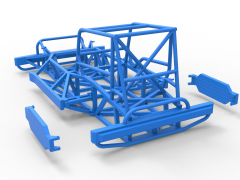 Frame of New Zealand Superstock car Scale 1 to 25 Model Cetak 3D