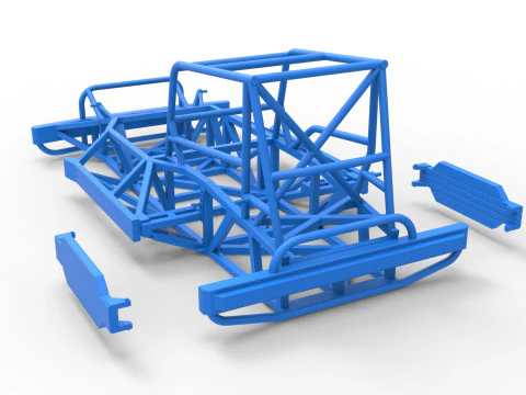 Frame of New Zealand Superstock car Scale 1 to 25 3D Print Model