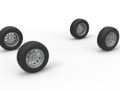 Wheel Set of New Zealand Superstock car Scale 1 to 25 3Dプリントモデル