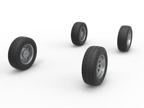 Wheel Set of New Zealand Superstock car Scale 1 to 25 3D Baskı Modeli