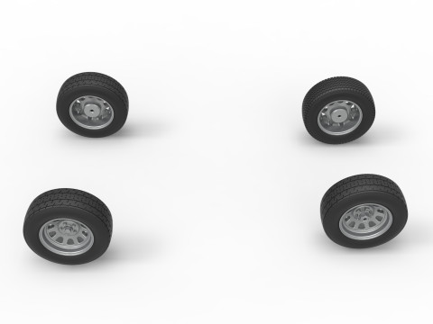 Wheel Set of New Zealand Superstock car Scale 1 to 25 3D Baskı Modeli