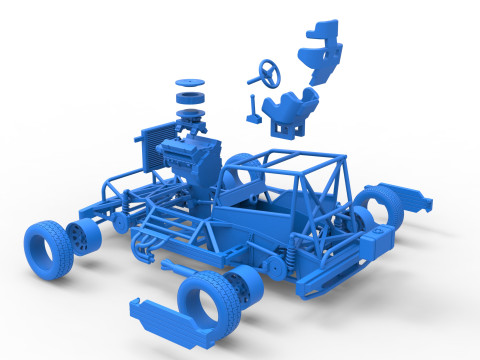 New Zealand Superstock car Base Scale 1 to 25 3Dプリントモデル