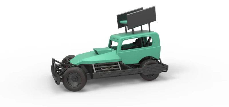 New Zealand Superstock car while turning Scale 1 to 25 3D Print Model .c4d .max .obj .3ds .fbx .stl .blend 