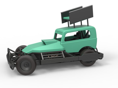 New Zealand Superstock car while turning Scale 1 to 25 3Dプリントモデル