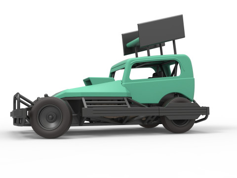 New Zealand Superstock car while turning Scale 1 to 25 3D-printmodel
