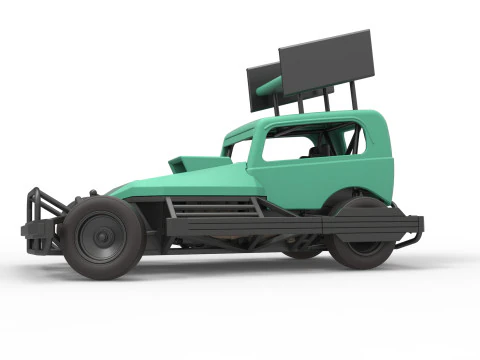 New Zealand Superstock car while turning Scale 1 to 25 3D Print Model