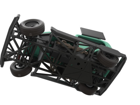 New Zealand Superstock car while turning Scale 1 to 25 3D-printmodel