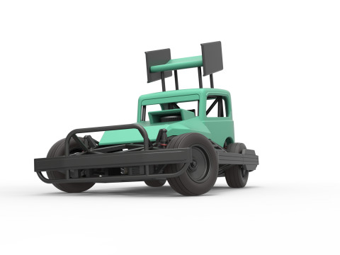 New Zealand Superstock car while turning Scale 1 to 25 3D-printmodel