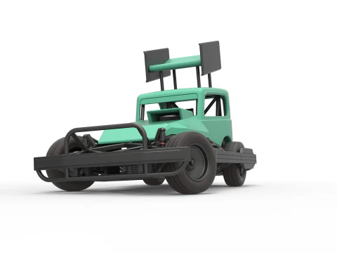 New Zealand Superstock car while turning Scale 1 to 25 3D Print Model