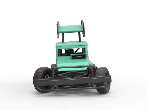 New Zealand Superstock car while turning Scale 1 to 25 3D-printmodel
