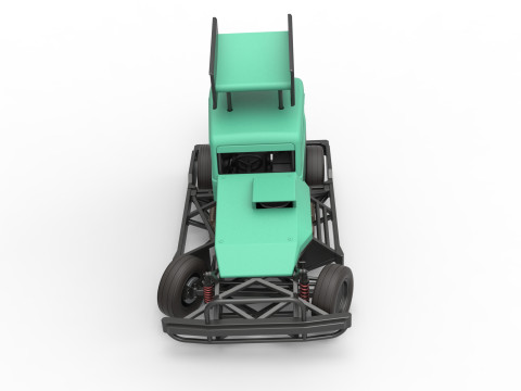 New Zealand Superstock car while turning Scale 1 to 25 3D-printmodel