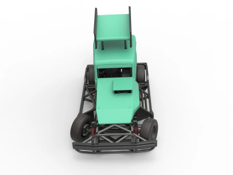 New Zealand Superstock car while turning Scale 1 to 25 3D Print Model