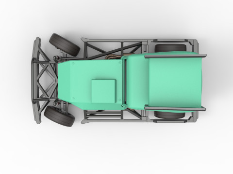 New Zealand Superstock car while turning Scale 1 to 25 3D-printmodel
