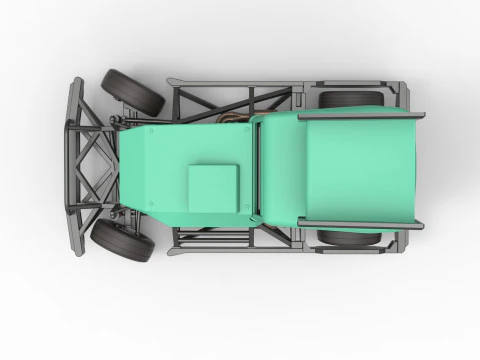 New Zealand Superstock car while turning Scale 1 to 25 3D Print Model
