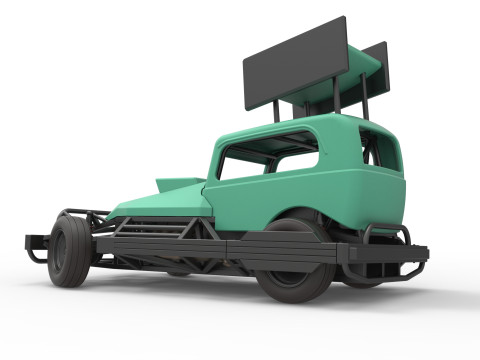 New Zealand Superstock car while turning Scale 1 to 25 3D-printmodel