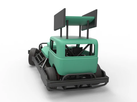 New Zealand Superstock car while turning Scale 1 to 25 3D Print Model