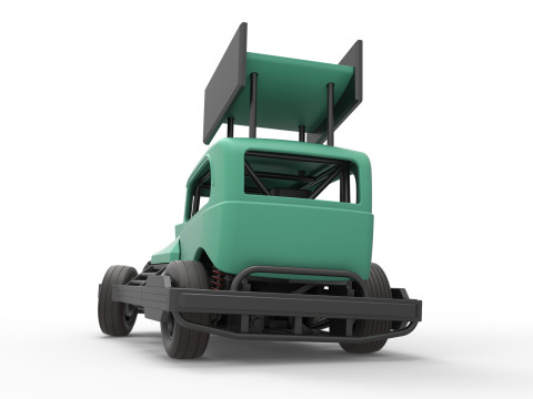 New Zealand Superstock car while turning Scale 1 to 25 3D-printmodel