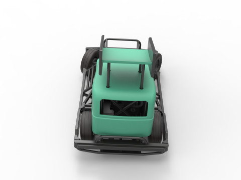 New Zealand Superstock car while turning Scale 1 to 25 3D-printmodel