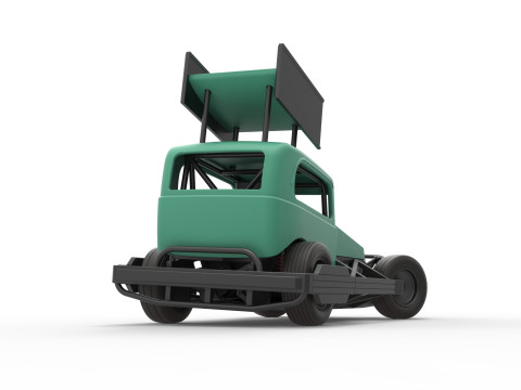 New Zealand Superstock car while turning Scale 1 to 25 3D-printmodel