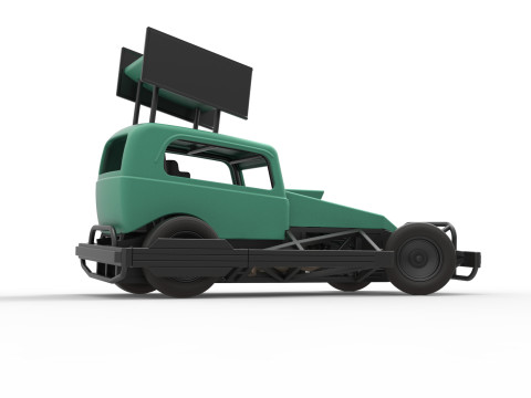 New Zealand Superstock car while turning Scale 1 to 25 3D-printmodel