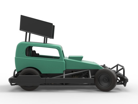 New Zealand Superstock car while turning Scale 1 to 25 3D-printmodel