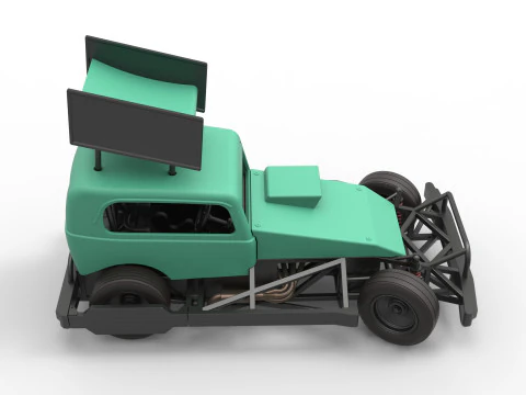 New Zealand Superstock car while turning Scale 1 to 25 3D Print Model