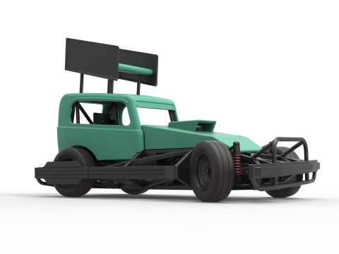 New Zealand Superstock car while turning Scale 1 to 25 3D-printmodel