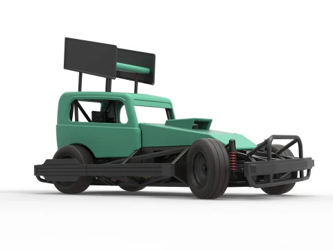 New Zealand Superstock car while turning Scale 1 to 25 3D Print Model