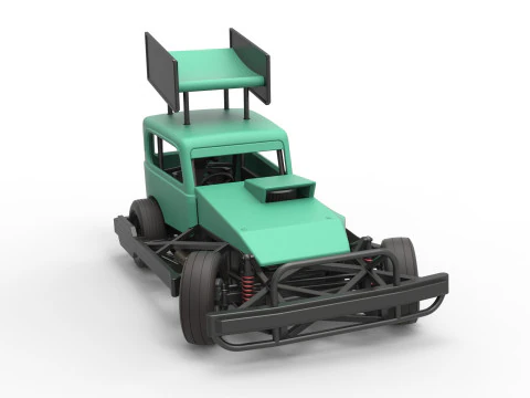 New Zealand Superstock car while turning Scale 1 to 25 3D Print Model