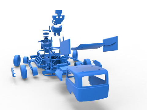 New Zealand Superstock car while turning Scale 1 to 25 3D-printmodel