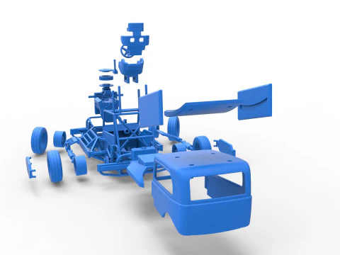 New Zealand Superstock car while turning Scale 1 to 25 3D Print Model