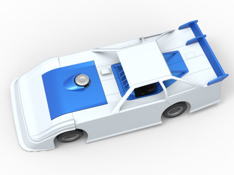 Super Dirt Late model for Pavement Scale 1 to 25 Modèles 3D en vedette