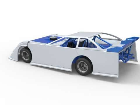 Super Dirt Late model for Pavement Scale 1 to 25 Modèles 3D en vedette